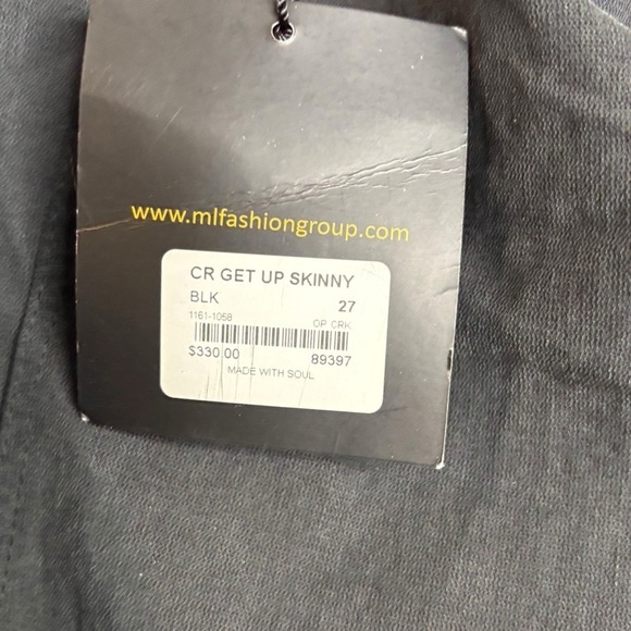 Calvin Rucker Goth Zipper Grunge Get Up Skinny Pants Size 27 NWT - Picture 8 of 13